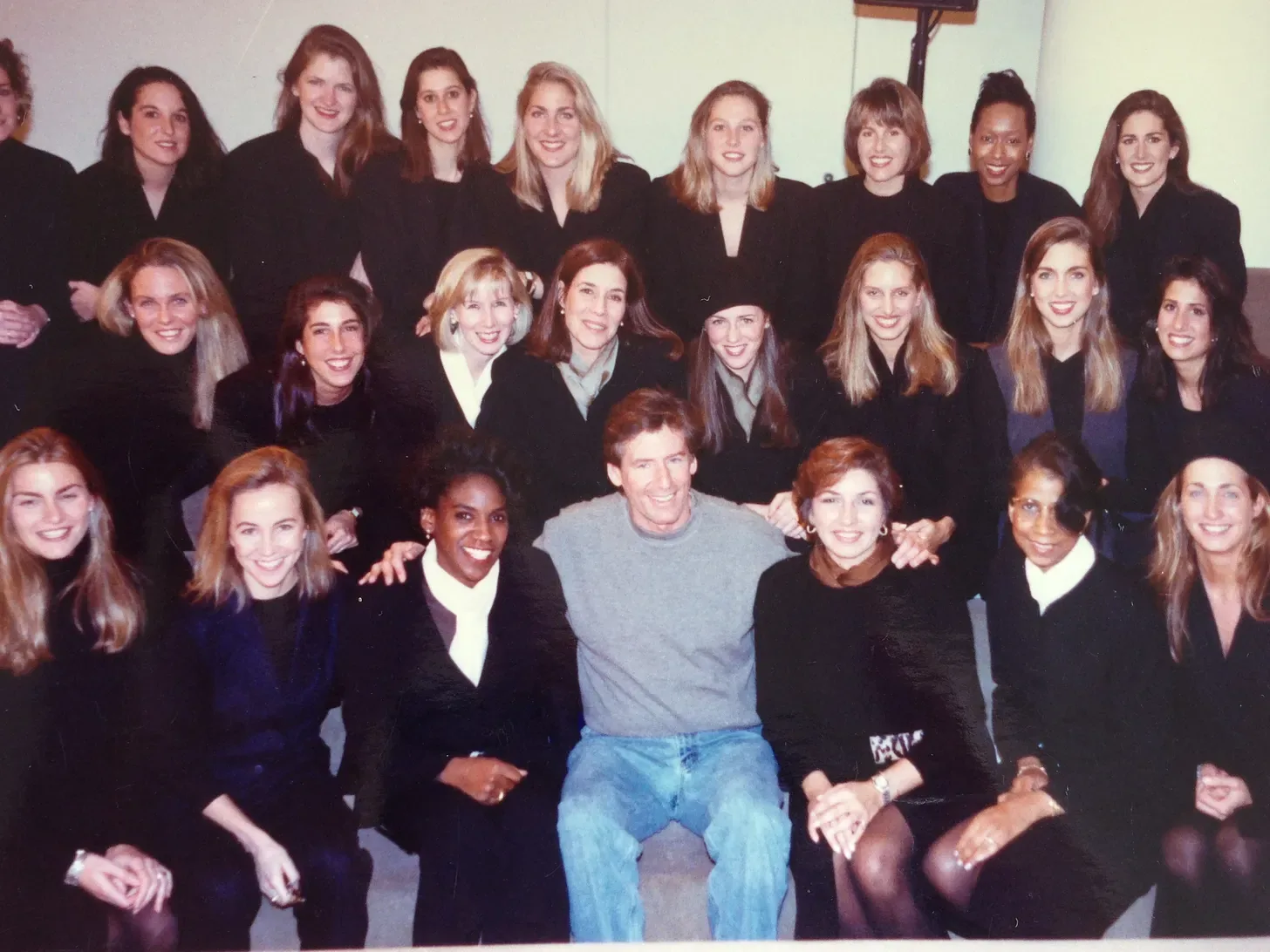 Archival group photograph from Nancy Berger’s years at Calvin Klein
