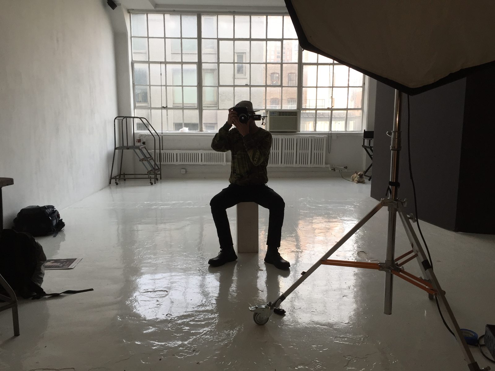 Behind the scenes in a New York photography studio