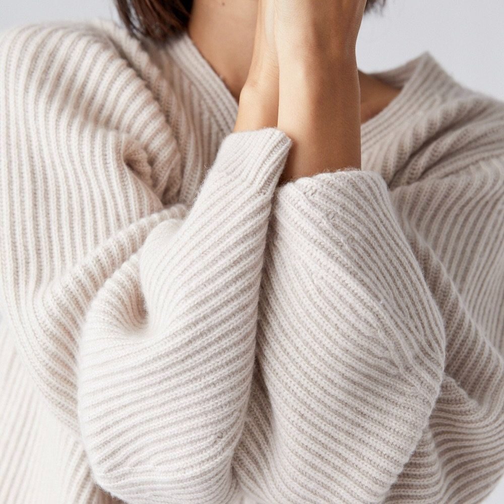 Neutral ribbed knitwear by Brochu Walker